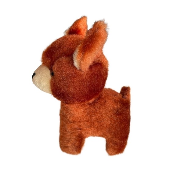 Vintage Plush Bear Japan Red Brown Rare Stuffed Animal Unique OOAK - Picture 9 of 11